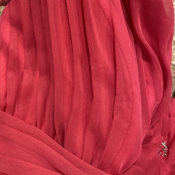 Eden Maids Bridesmaid Collection Pink Tiered Dress Gown 8 - Picture 16 of 17